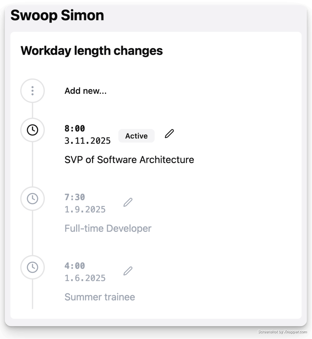 Dynamic Workday Capacity